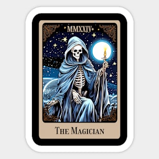 Skeleton Tarot Card The Magician Sticker